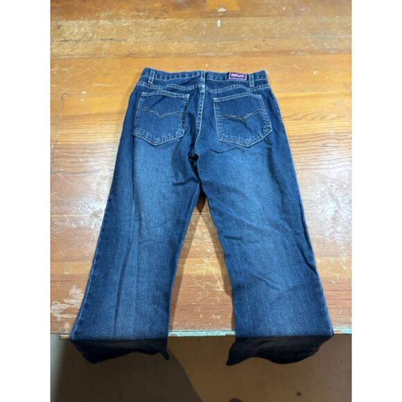 Bubblegum USA Y2K Bootcut Jeans Women’s 3/4 Blue 100% Cotton Made in USA - Picture 6 of 8